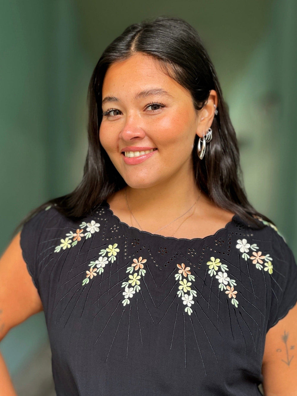 Frøken Dianas salonger øredobber Oval hoops øredobber - sølv