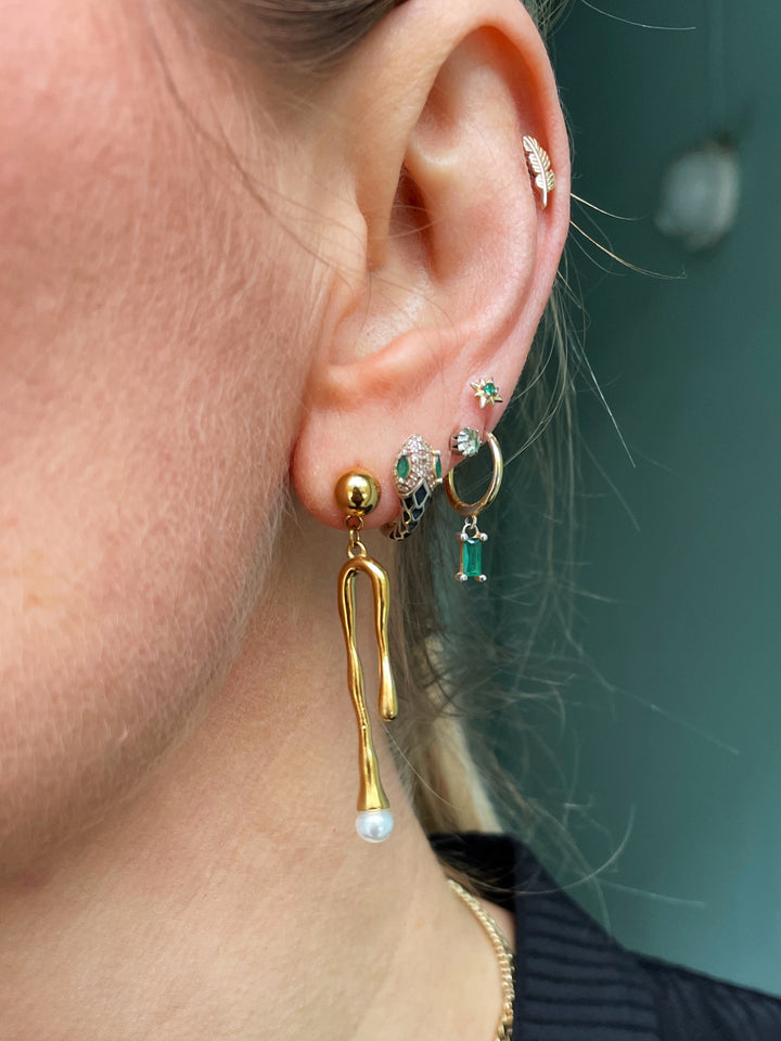 Frøken Dianas salonger øredobber Stalakit asymetriske øredobber