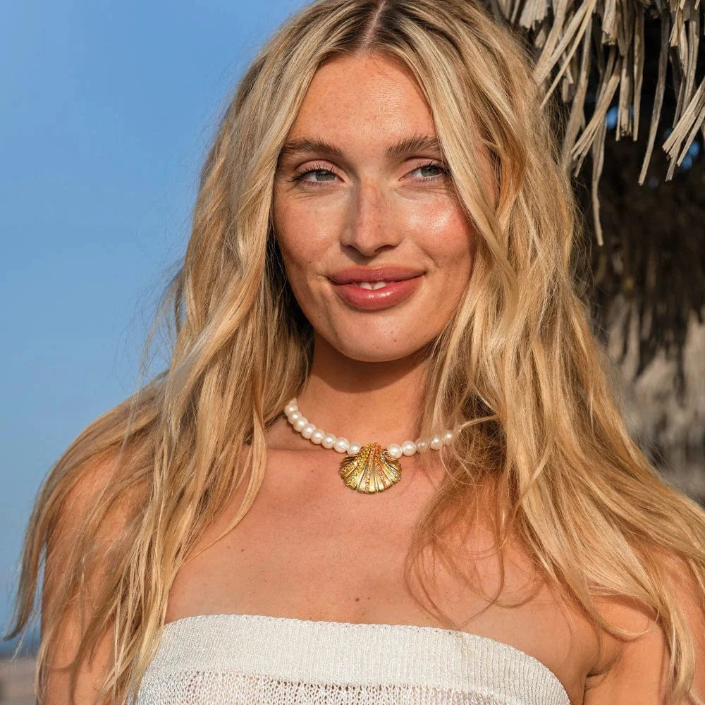 Mirella Pearl choker necklace - crystal