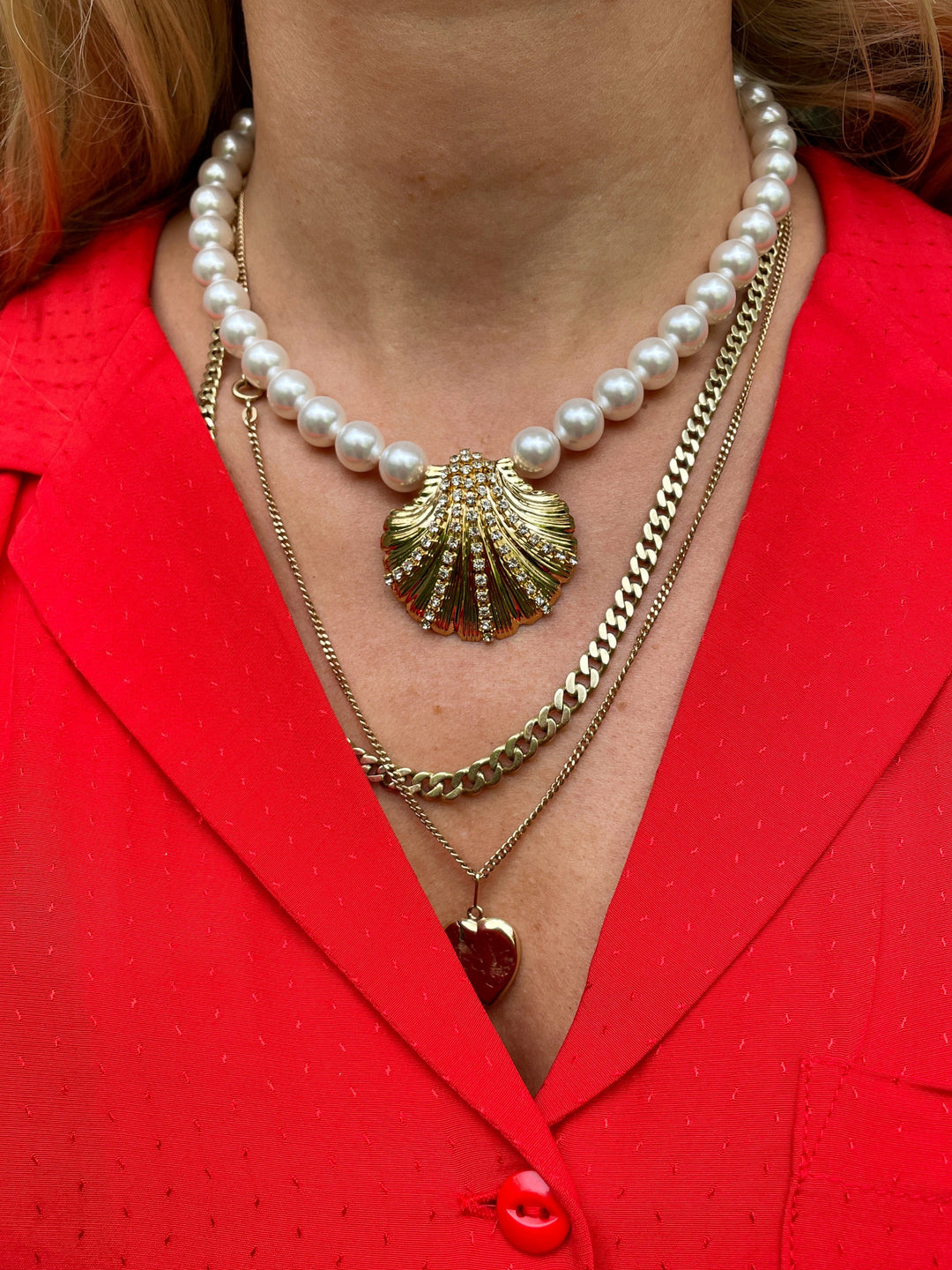 Mirella Pearl choker necklace - crystal