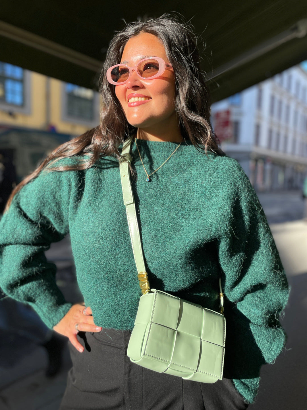 Jayley vesker Grape Skin Vegan Leather Bag - grønn