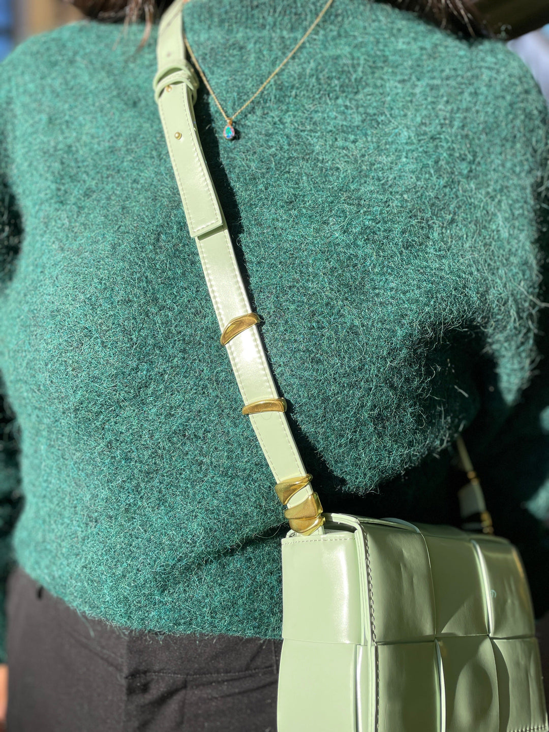 Jayley vesker Grape Skin Vegan Leather Bag - grønn