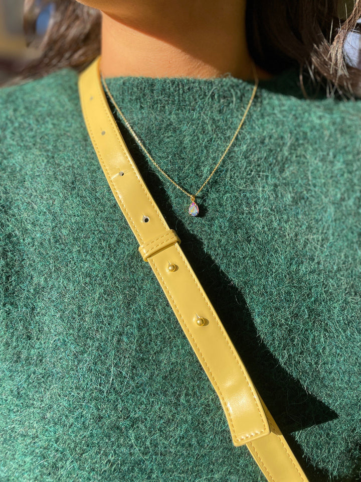 Jayley vesker Grape Skin Vegan Leather Bag - gul