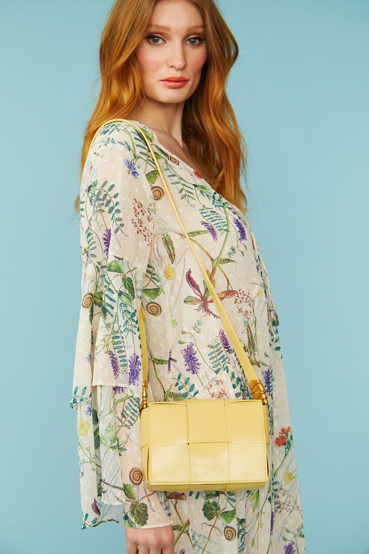 Jayley vesker Grape Skin Vegan Leather Bag - gul