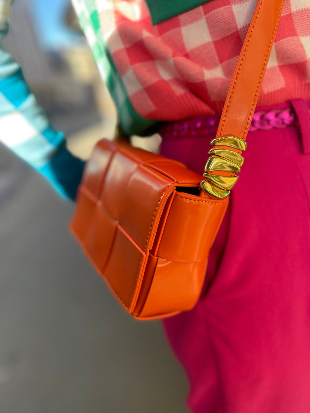 Jayley vesker Grape Skin Vegan Leather Bag - oransje