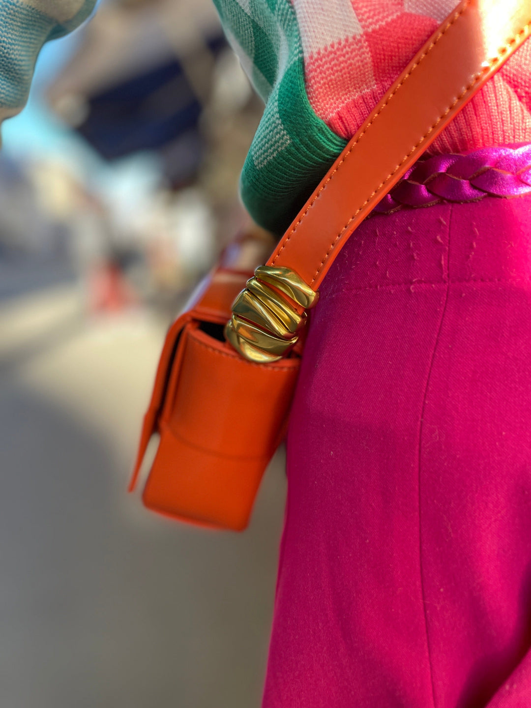 Jayley vesker Grape Skin Vegan Leather Bag - oransje