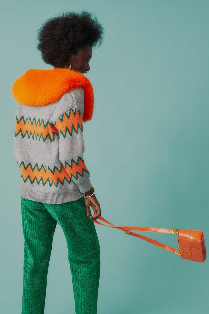 Jayley vesker Grape Skin Vegan Leather Bag - oransje