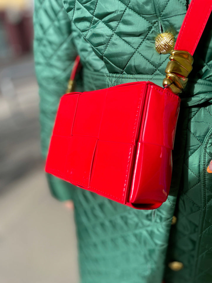 Jayley vesker Grape Skin Vegan Leather Bag - rød