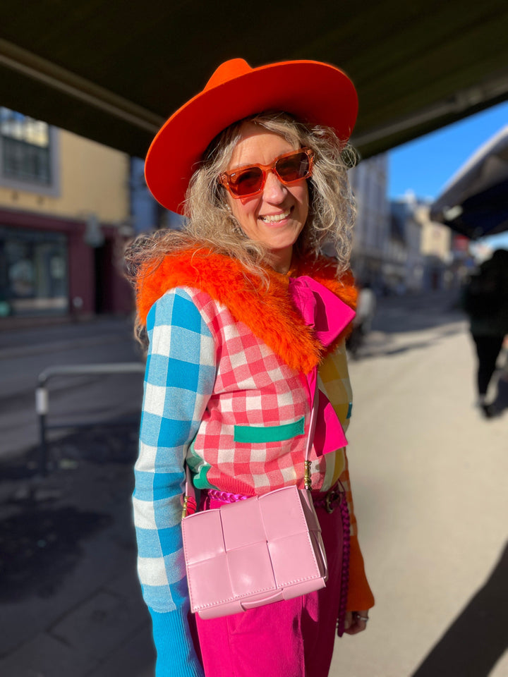 Jayley vesker Grape Skin Vegan Leather Bag - rosa