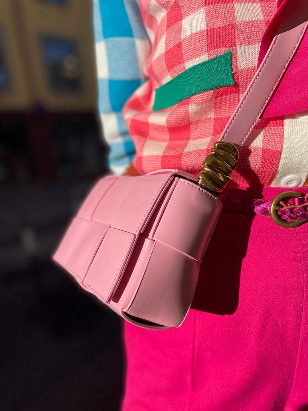 Jayley vesker Grape Skin Vegan Leather Bag - rosa