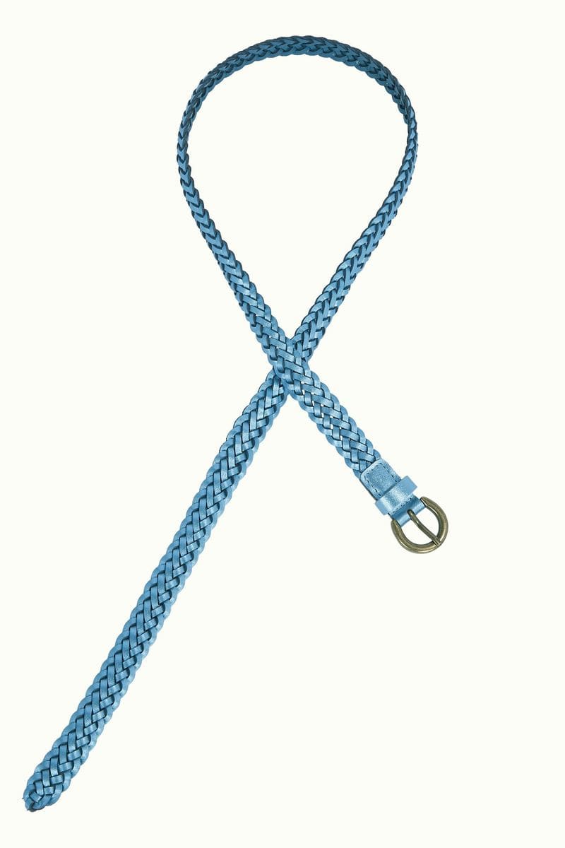 King Louie belter 95 cm Flettet skinnbelte glitter - cameo green