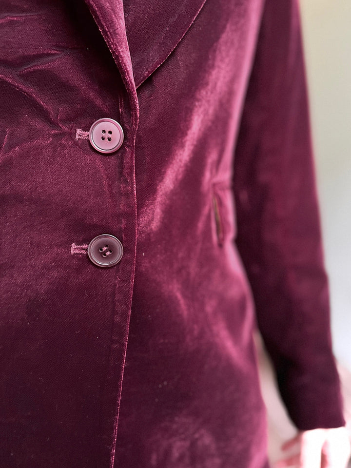 King Louie blazer Brooke Gamine fløyel blazer - Bordeaux Red