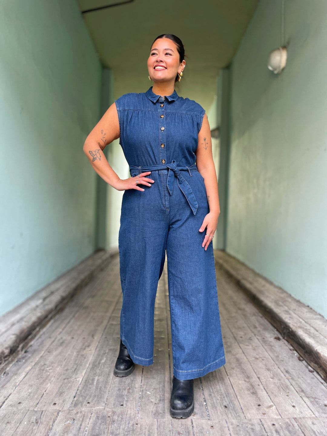 King Louie buksedresser Amy Chambray buksedress - denim