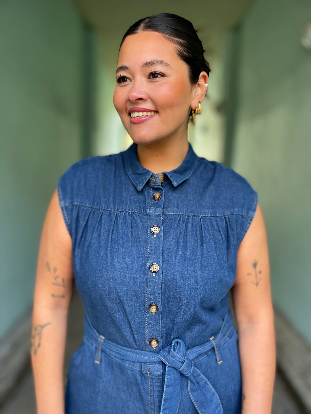 King Louie buksedresser Amy Chambray buksedress - denim