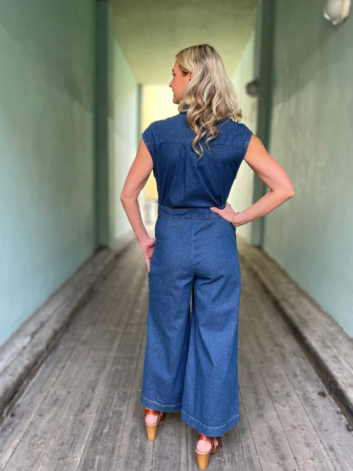 King Louie buksedresser Amy Chambray buksedress - denim