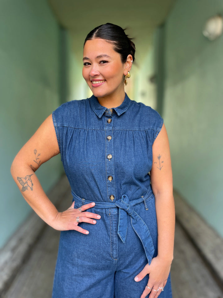 King Louie buksedresser Amy Chambray buksedress - denim