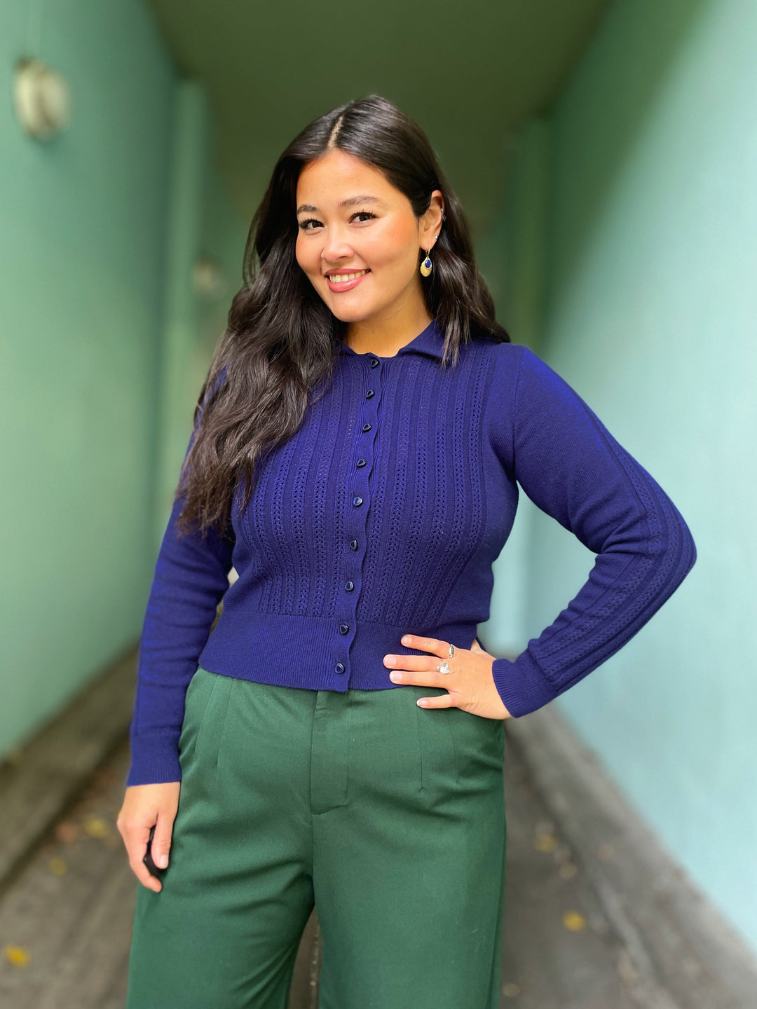 King Louie cardigans Sofie Carmi Cardigan - Rhodonite Blue