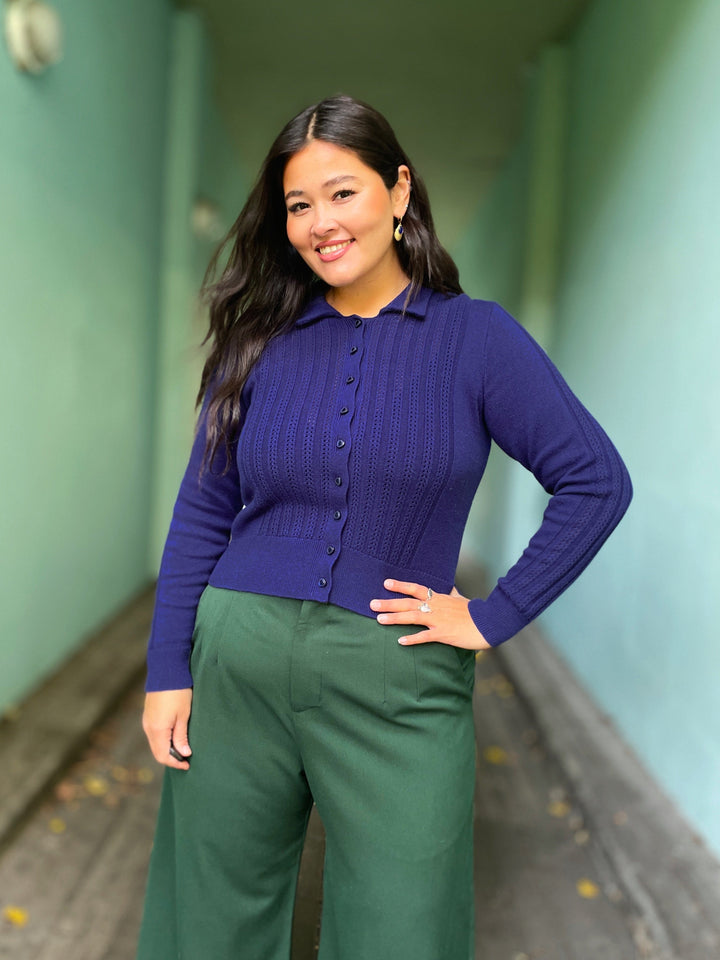 King Louie cardigans Sofie Carmi Cardigan - Rhodonite Blue