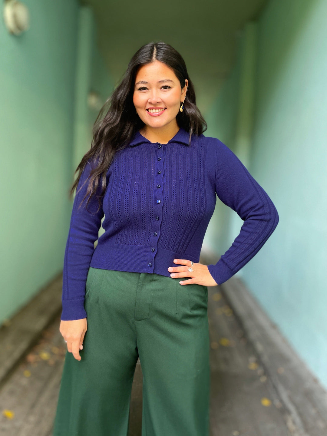 King Louie cardigans Sofie Carmi Cardigan - Rhodonite Blue