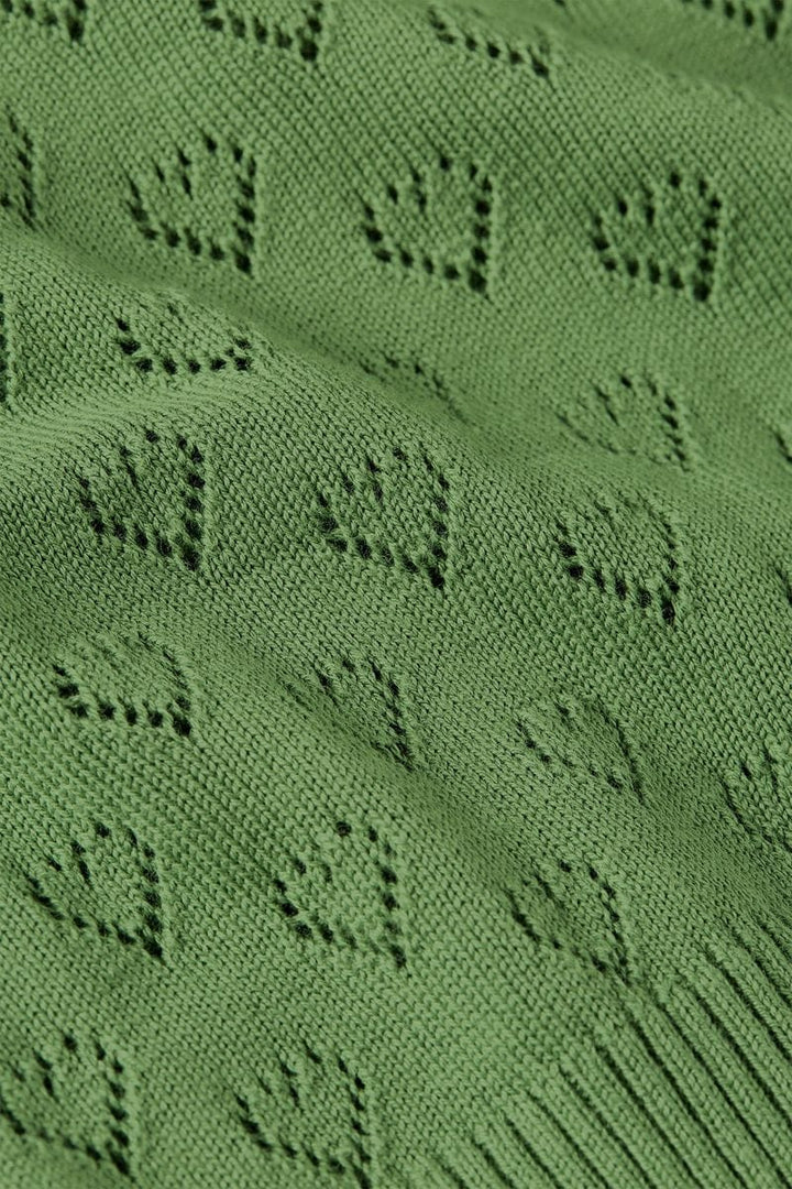 King Louie gensere Cardigan V Heart Ajour - jade green