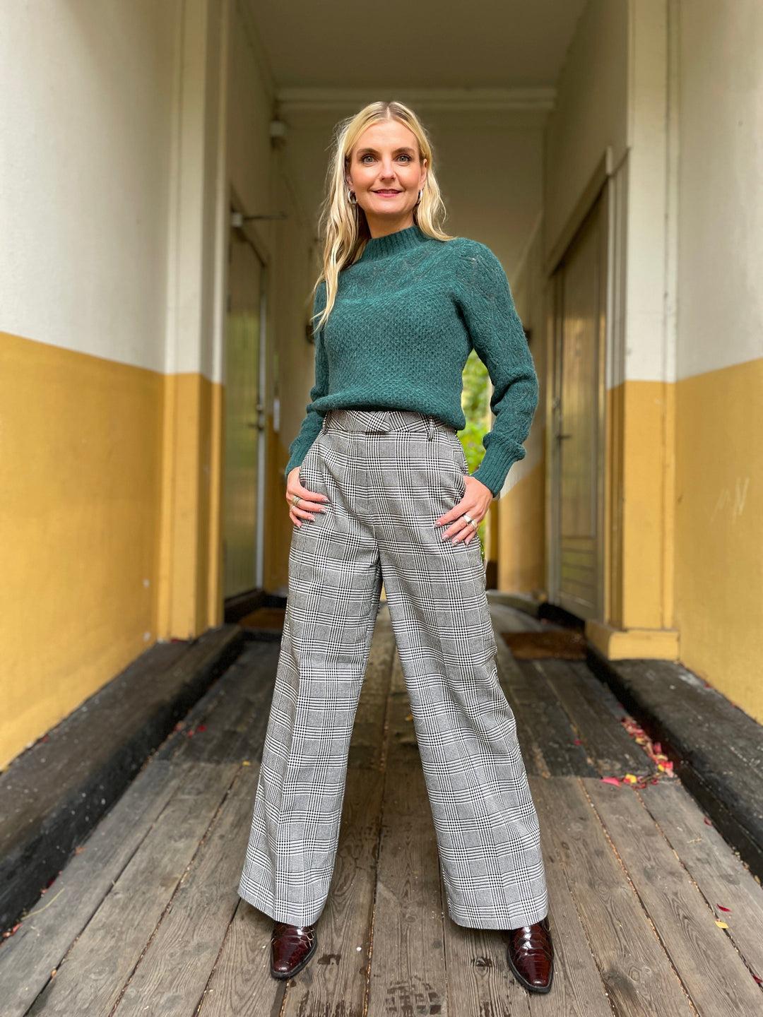 King Louie gensere Jeanie Yoke genser - Spruced Green