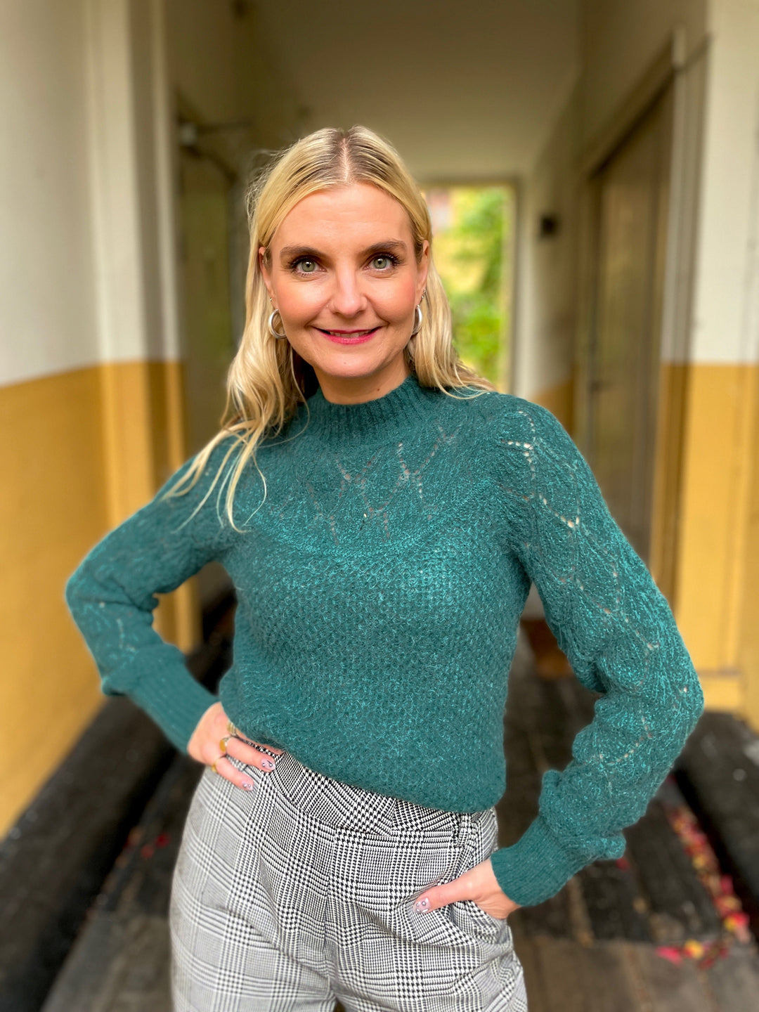 King Louie gensere Jeanie Yoke genser - Spruced Green