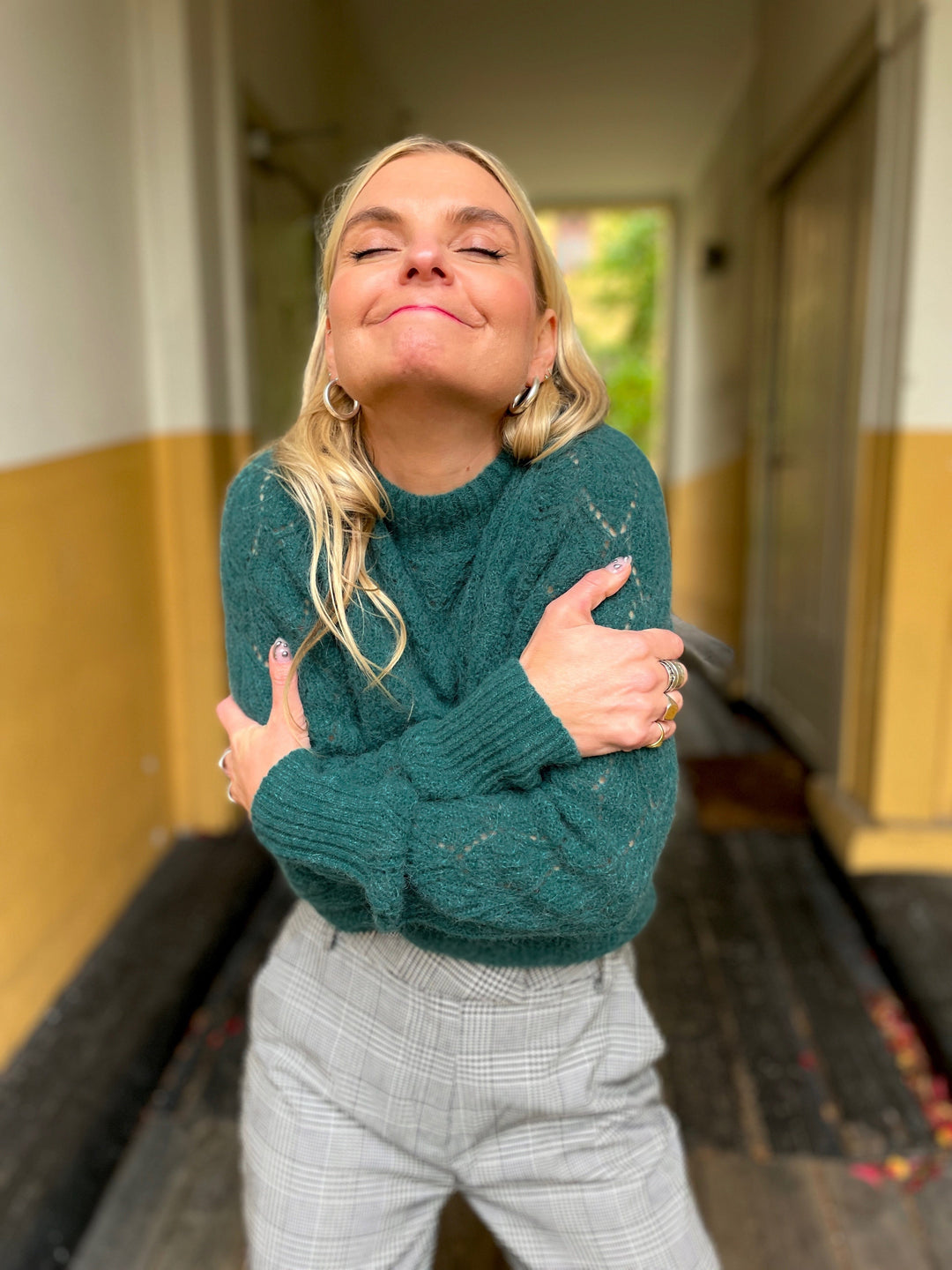 King Louie gensere Jeanie Yoke genser - Spruced Green