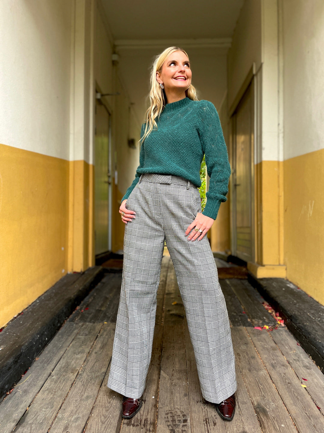 King Louie gensere Jeanie Yoke genser - Spruced Green