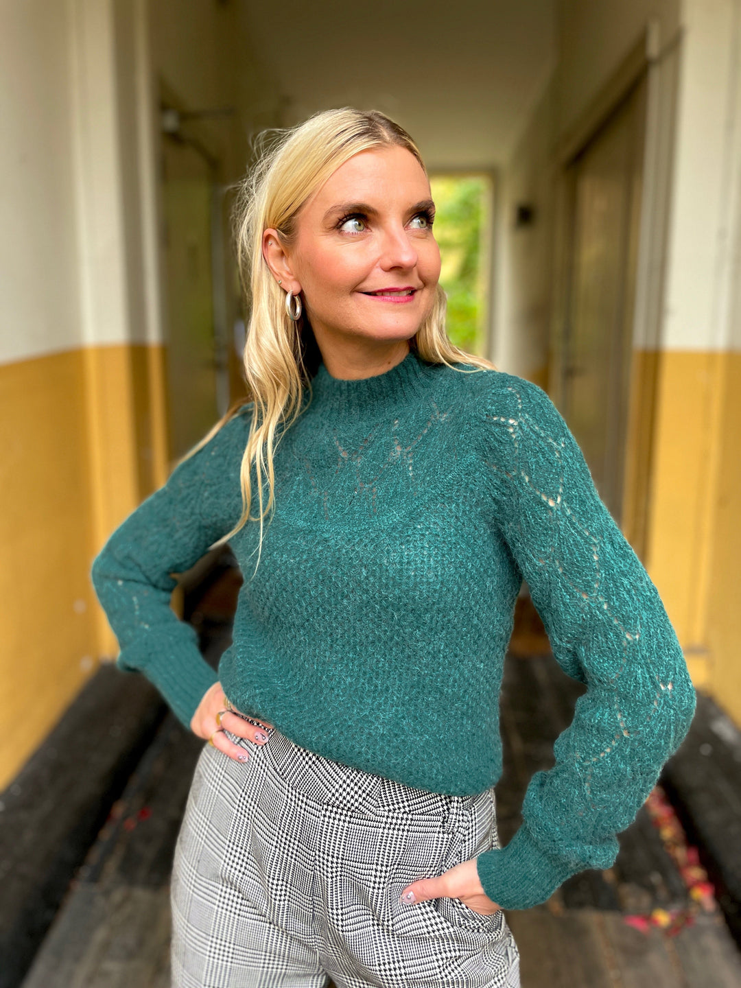 King Louie gensere Jeanie Yoke genser - Spruced Green