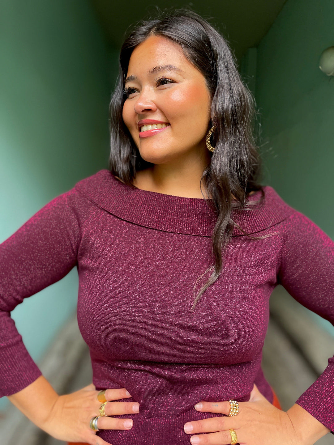 King Louie gensere Mirta topp - cabernet red