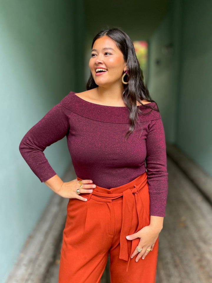 King Louie gensere Mirta topp - cabernet red