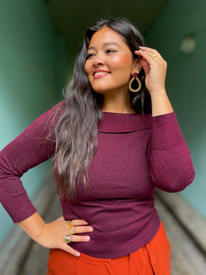 King Louie gensere Mirta topp - cabernet red