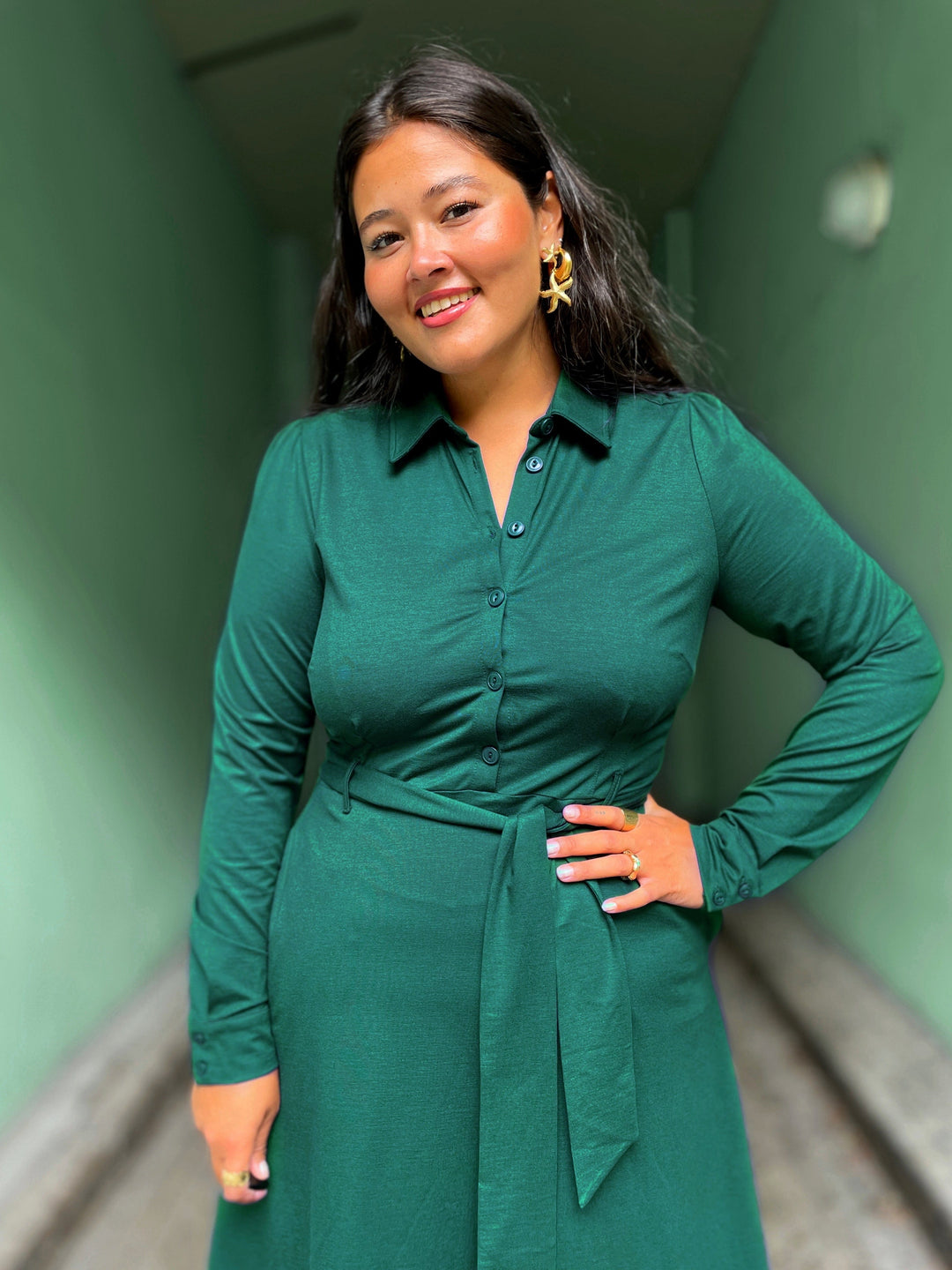 King Louie kjoler Sheeva Viskose Classic kjole - grønn