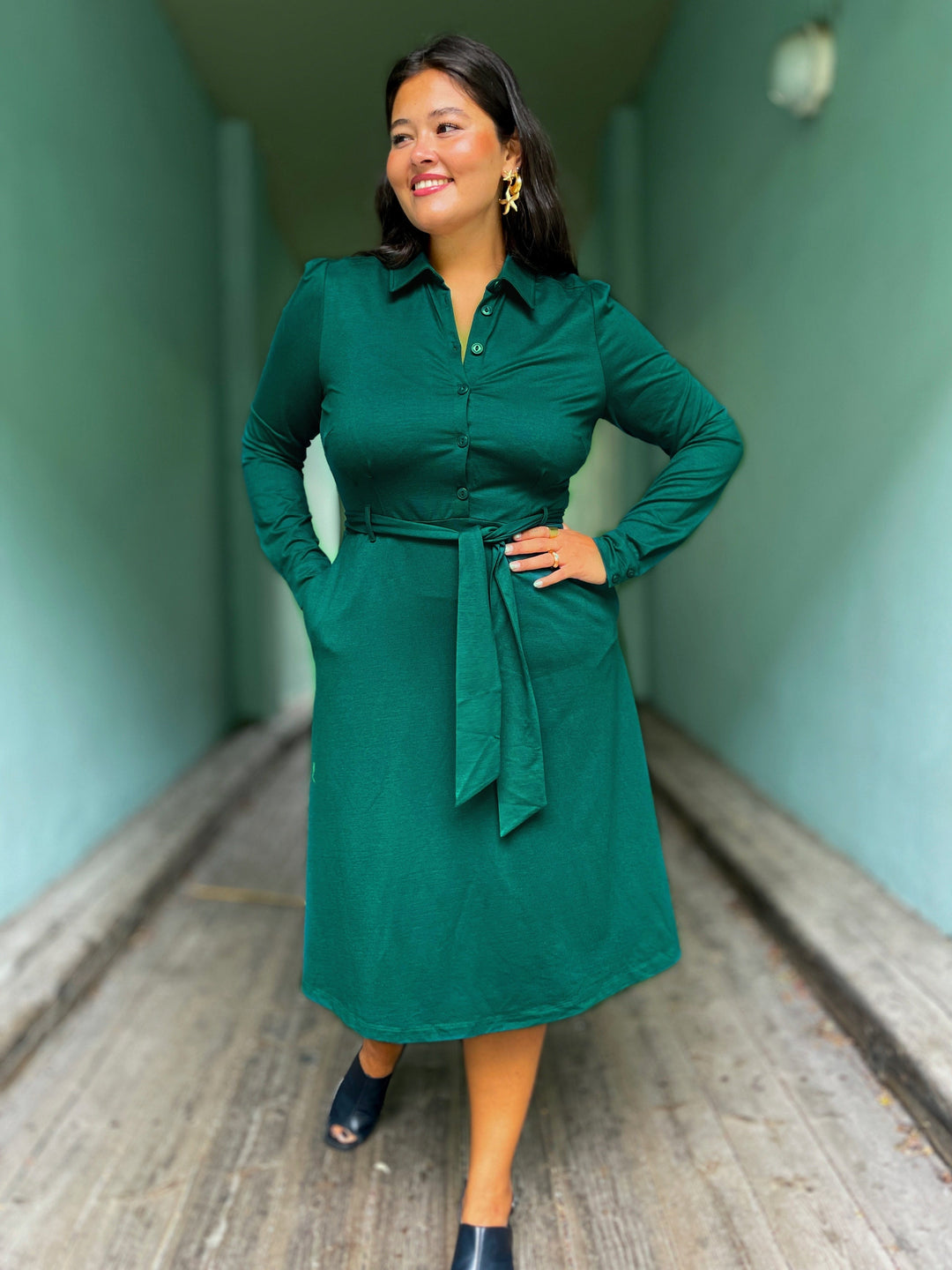 King Louie kjoler Sheeva Viskose Classic kjole - grønn