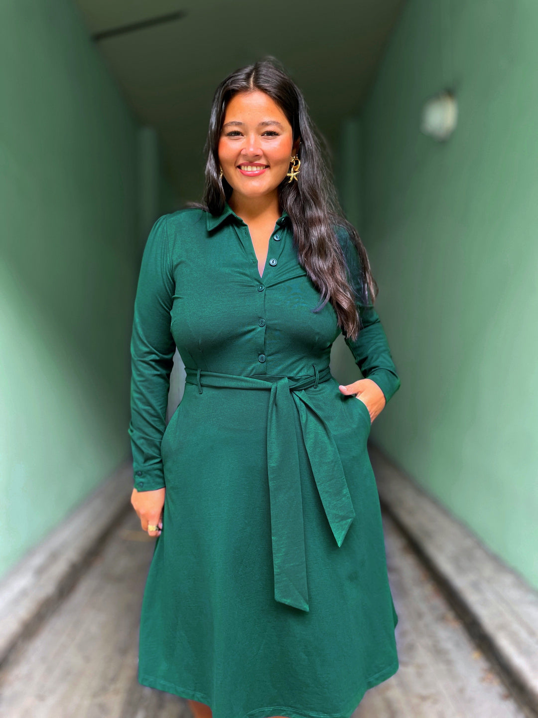 King Louie kjoler Sheeva Viskose Classic kjole - grønn