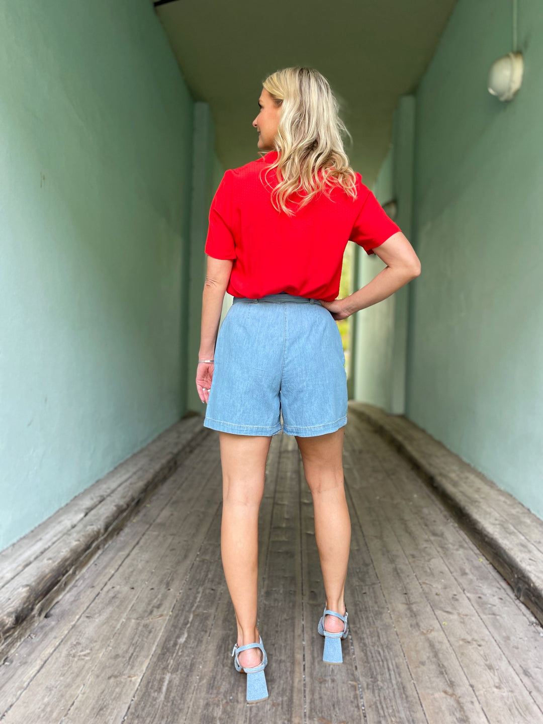 King Louie shorts Marnie Light Denim Shorts