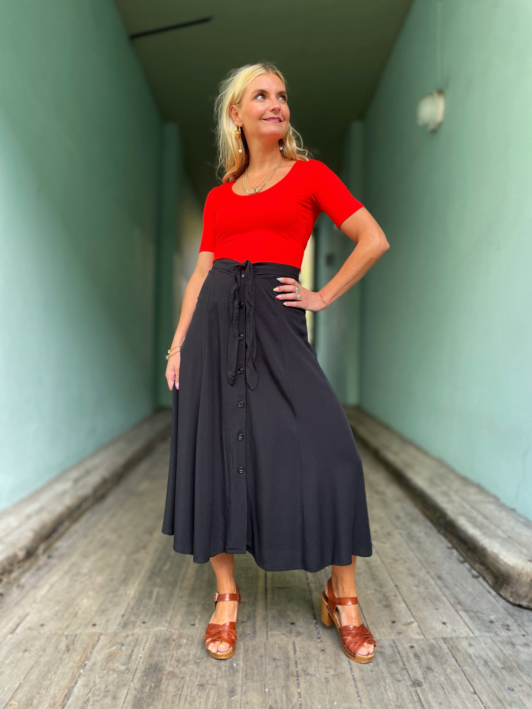 King Louie skjørt Judy Atomic Midi skjørt - svart