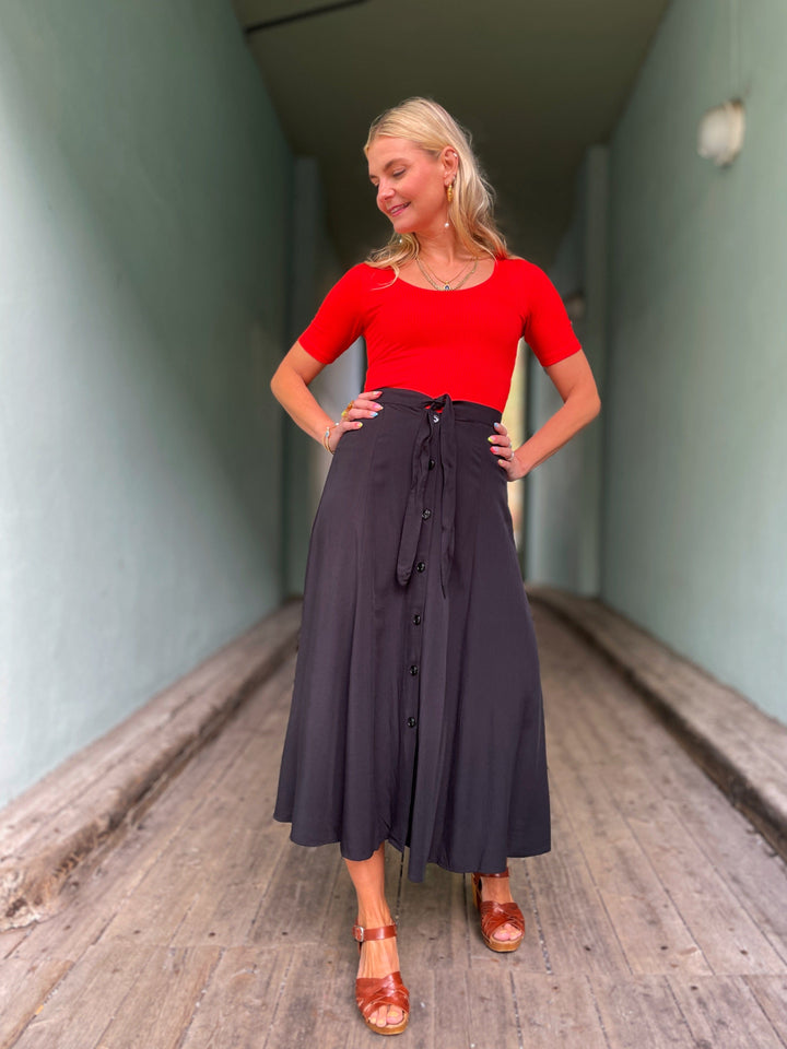 King Louie skjørt Judy Atomic Midi skjørt - svart