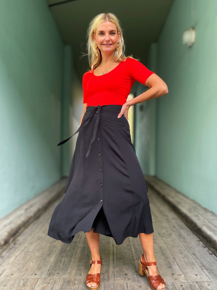 King Louie skjørt Judy Atomic Midi skjørt - svart