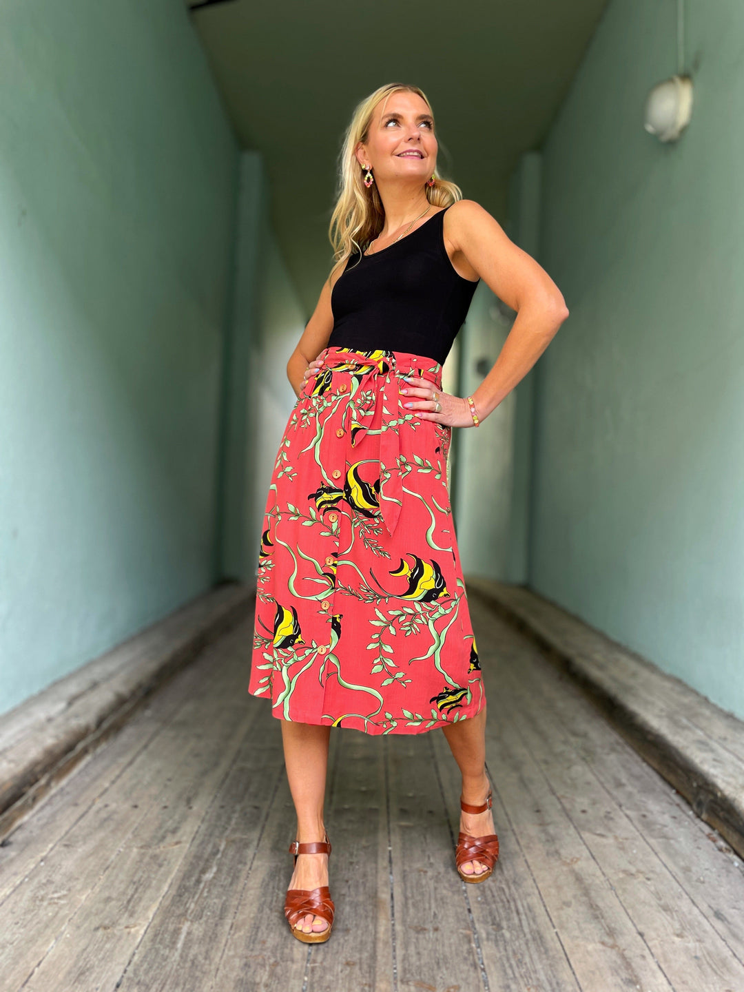 King Louie skjørt Lola Button Orne skjørt