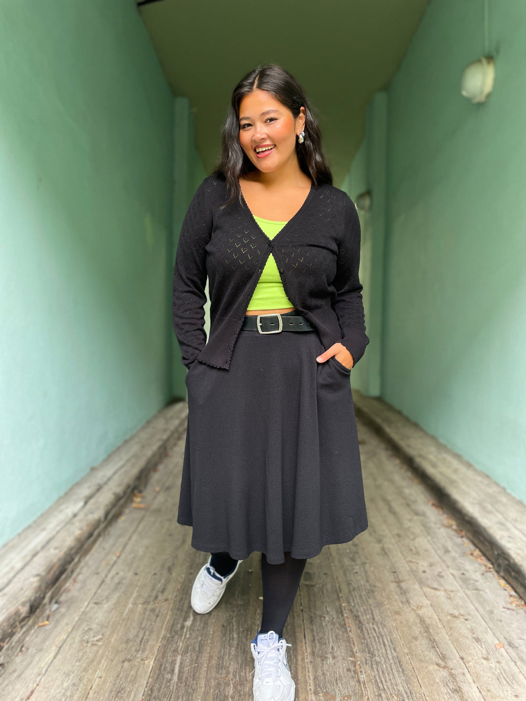 King Louie skjørt Serena Milano Crepe skjørt - svart