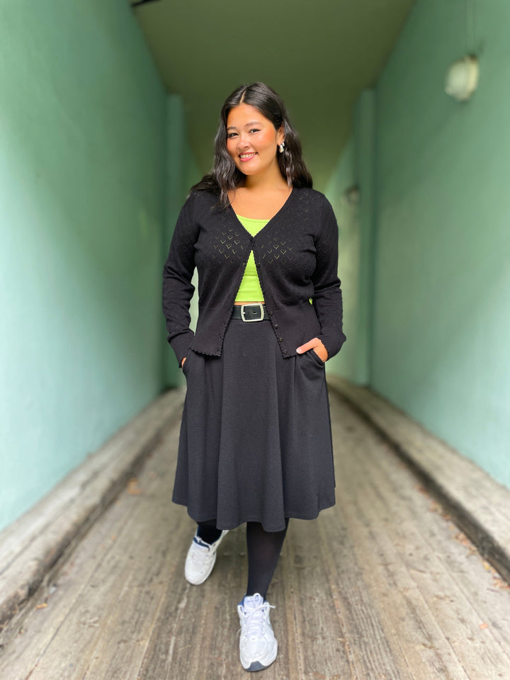 King Louie skjørt Serena Milano Crepe skjørt - svart