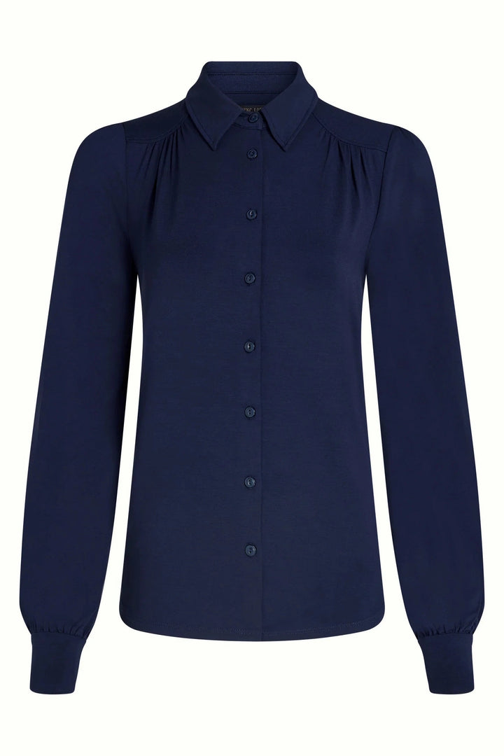 King Louie Topper Carina viskose light bluse - mørk blå