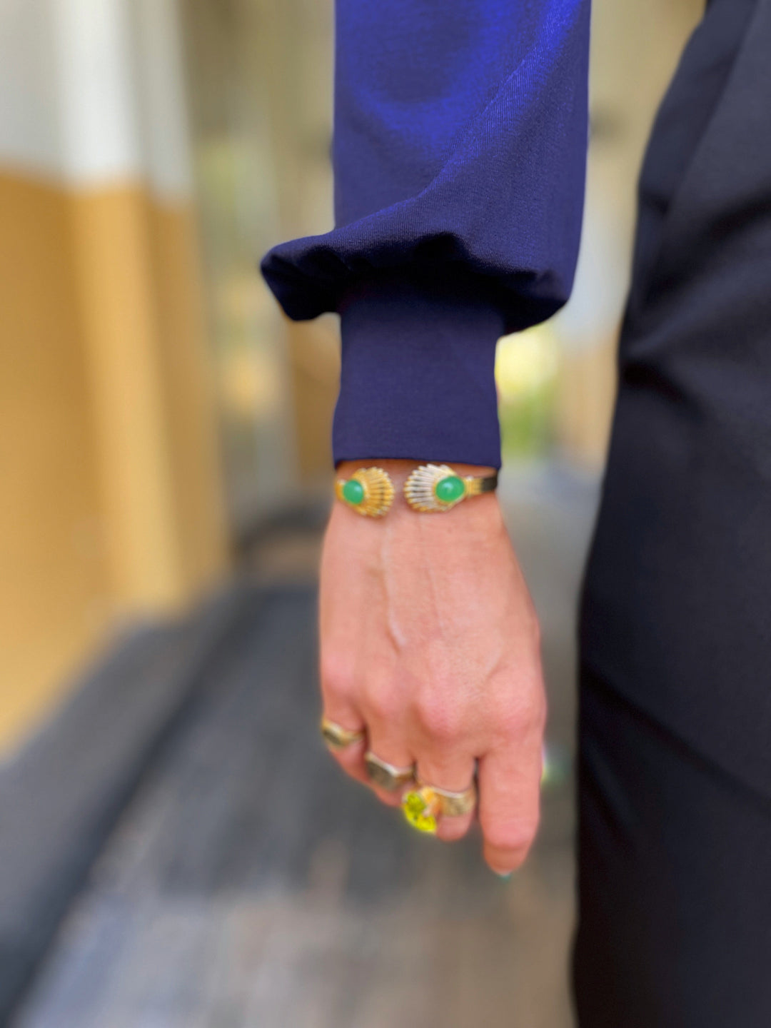 King Louie Topper Carina viskose light bluse - mørk blå