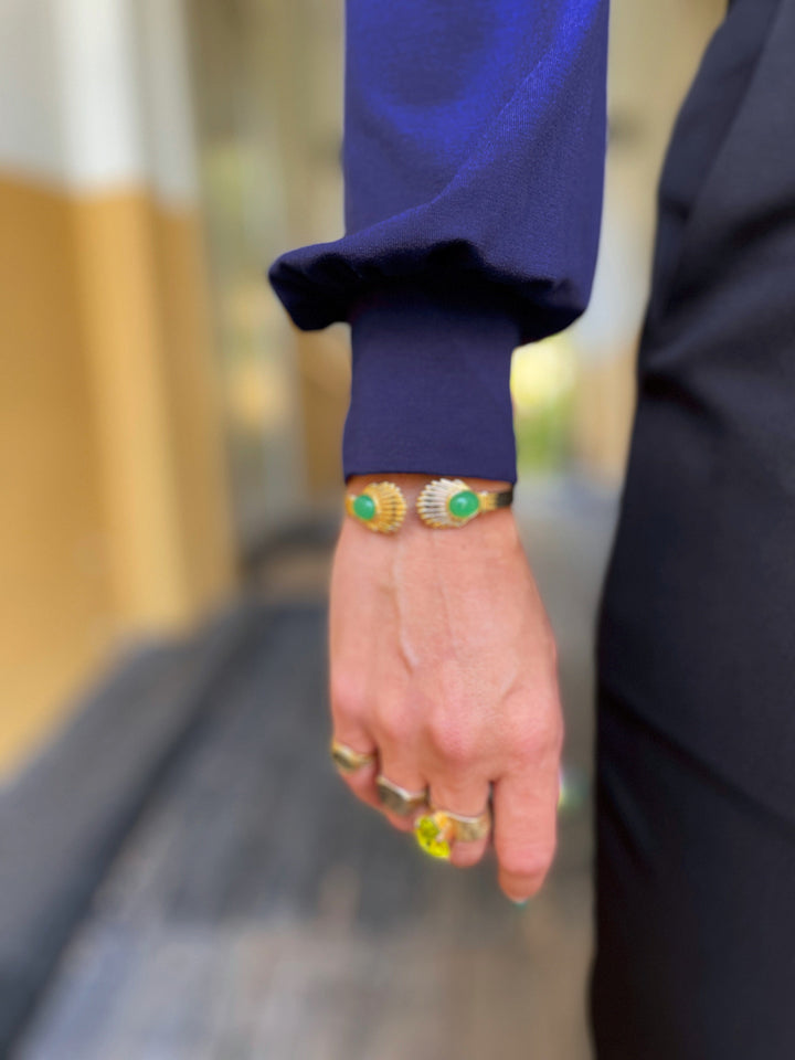 King Louie Topper Carina viskose light bluse - mørk blå