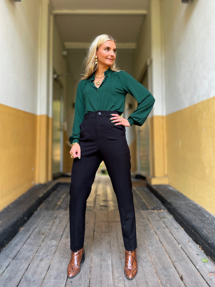 King Louie Topper Carina viskose light bluse - mørk grønn