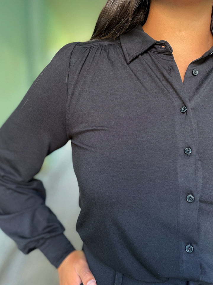 King Louie Topper Carina viskose light bluse - svart