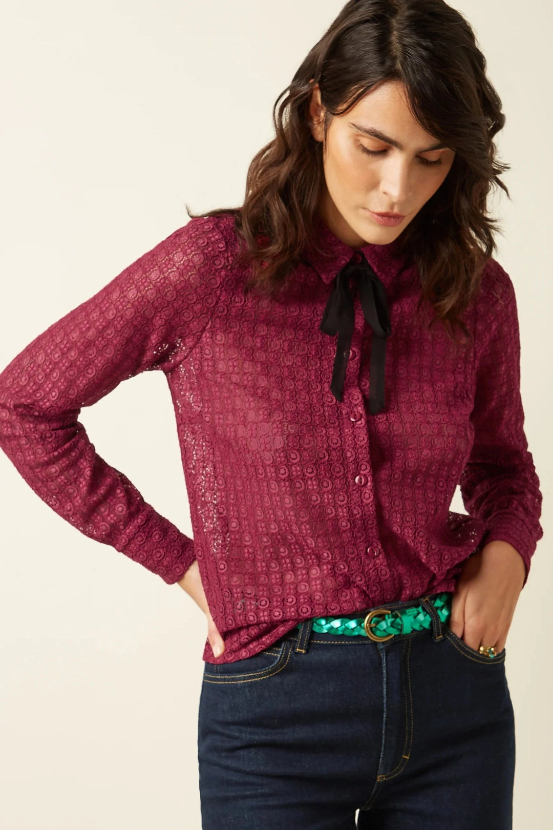 King Louie Topper Elia Branco bluse