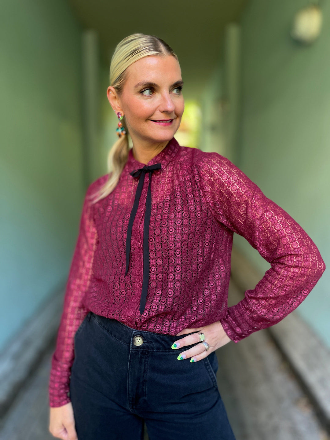 King Louie Topper Elia Branco bluse