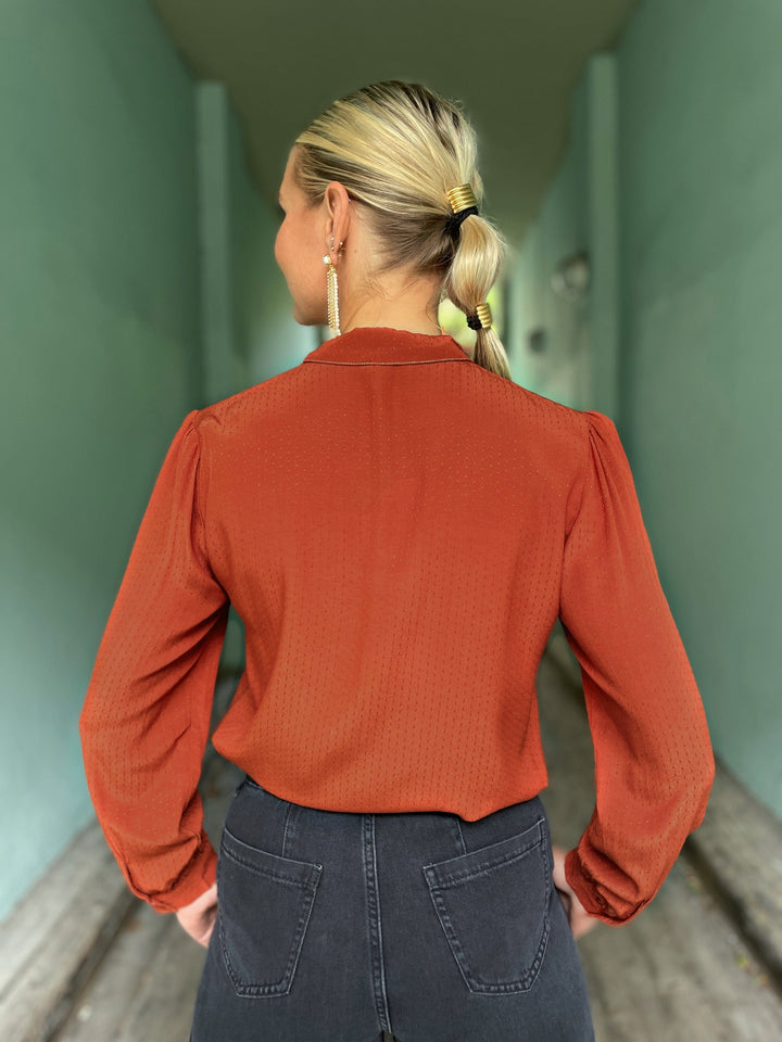 King Louie Topper Karen bluse Sista - spicy brown